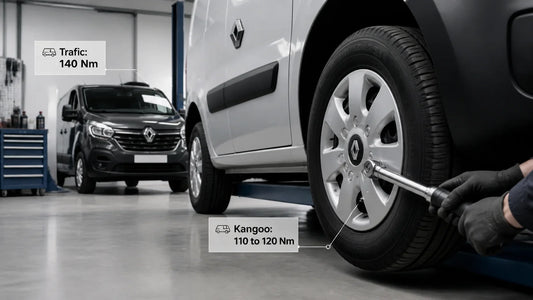Couple de serrage vis de roue Renault Kangoo et Trafic