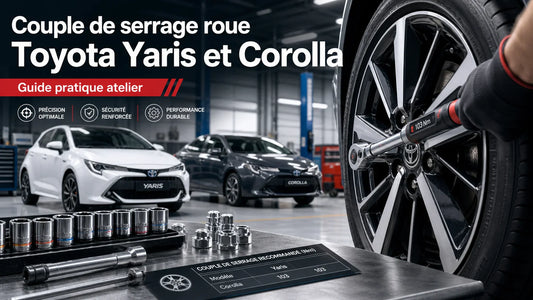 Couple de serrage roue Toyota Yaris et Corolla