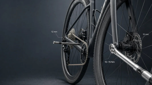 Couple de serrage axe traversant vélo (12 mm, 15 mm)
