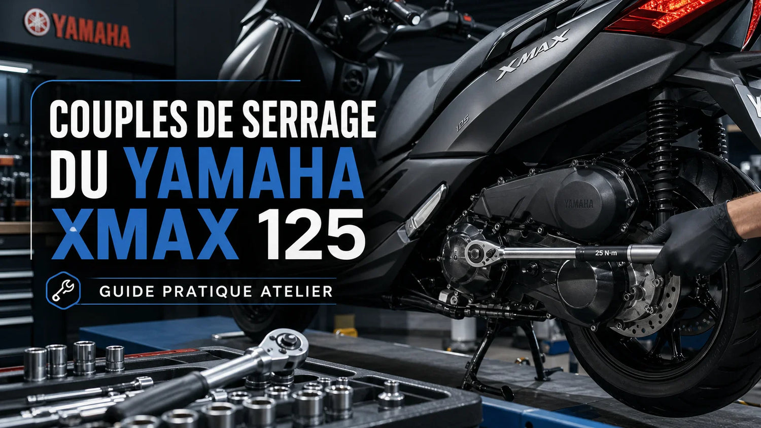 Quels couples de serrage pour un entretien complet Yamaha XMAX 125 ?