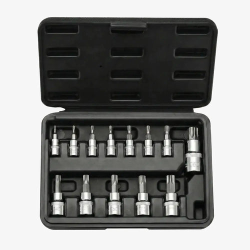 Coffret de douilles embouts Torx 1/4", 3/8" et 1/2" Acier Renforcé
