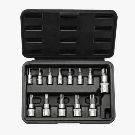 Coffret de douilles embouts Torx 1/4", 3/8" et 1/2" Acier Renforcé