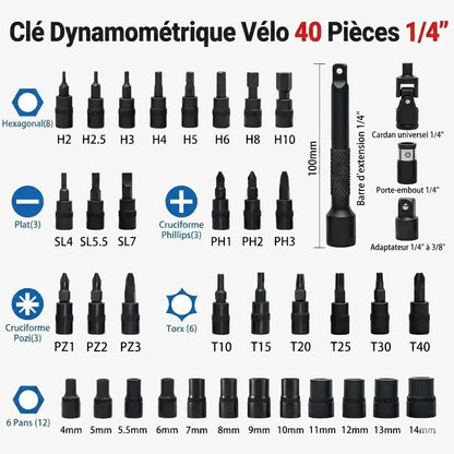 Clé Dynamométrique Digitale 1/4" Kit Précision Ultime