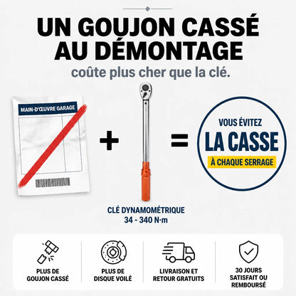 Clé Dynamométrique 1/2" Auto et Précision Certifiée