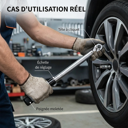 Clé Dynamométrique 1/2" L'Indispensable Maintenance Roues & Châssis — serrage des écrous de roue