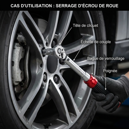 Clé Dynamométrique 1/2" L'Indispensable Maintenance Roues & Châssis — serrage des écrous de roue