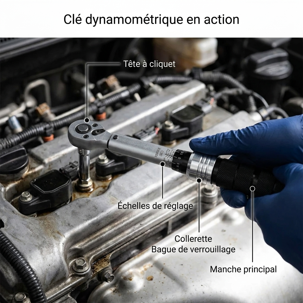 Clé Dynamométrique 3/8" Spécial Visserie Sensible — serrage de culasse