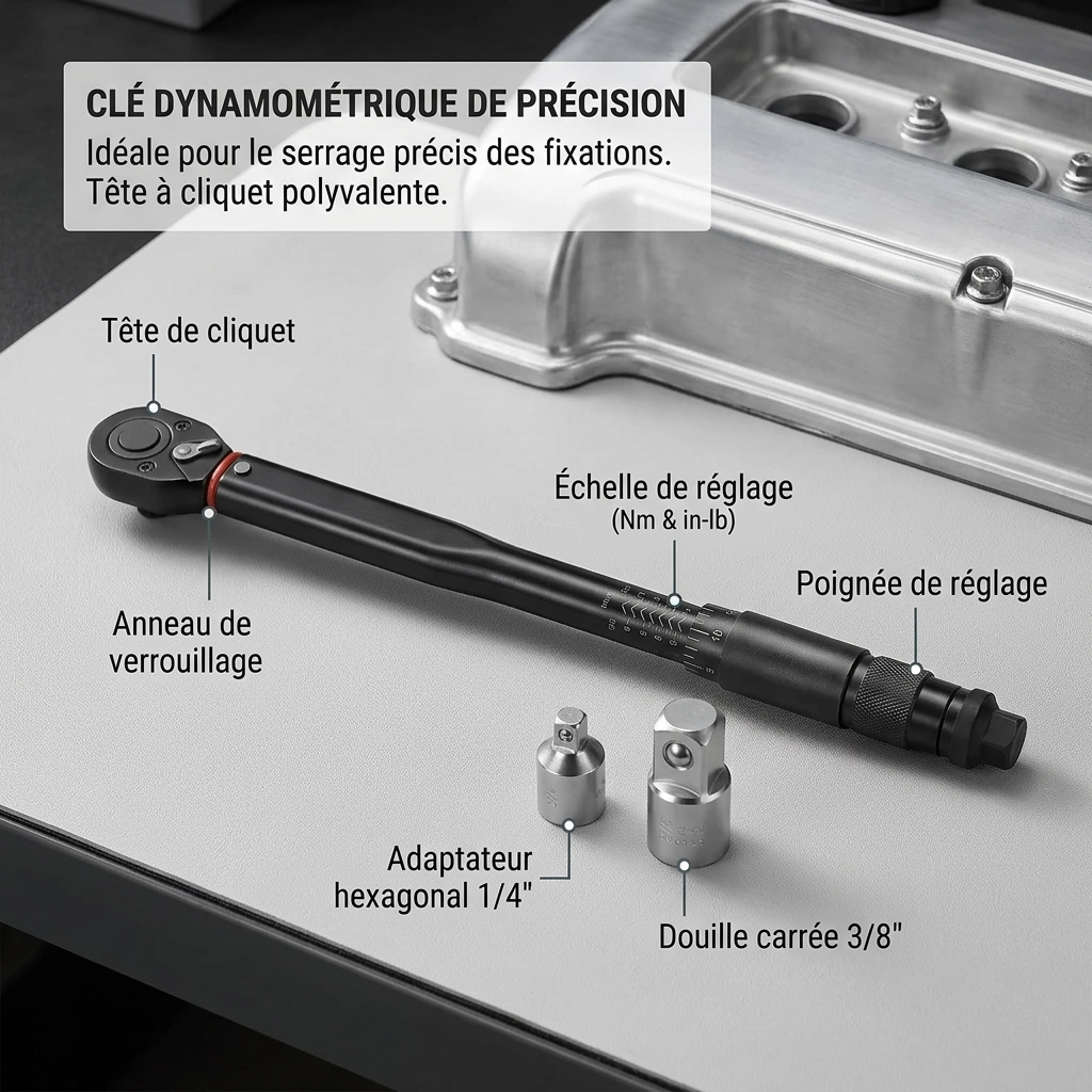 Clé Dynamométrique 3/8" Maintenance Cycle & Moto — présentation atelier