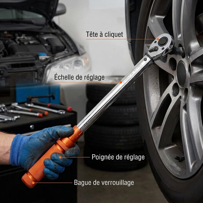 Clé Dynamométrique 1/2" Moteur & Trains Roulants — serrage des écrous de roue